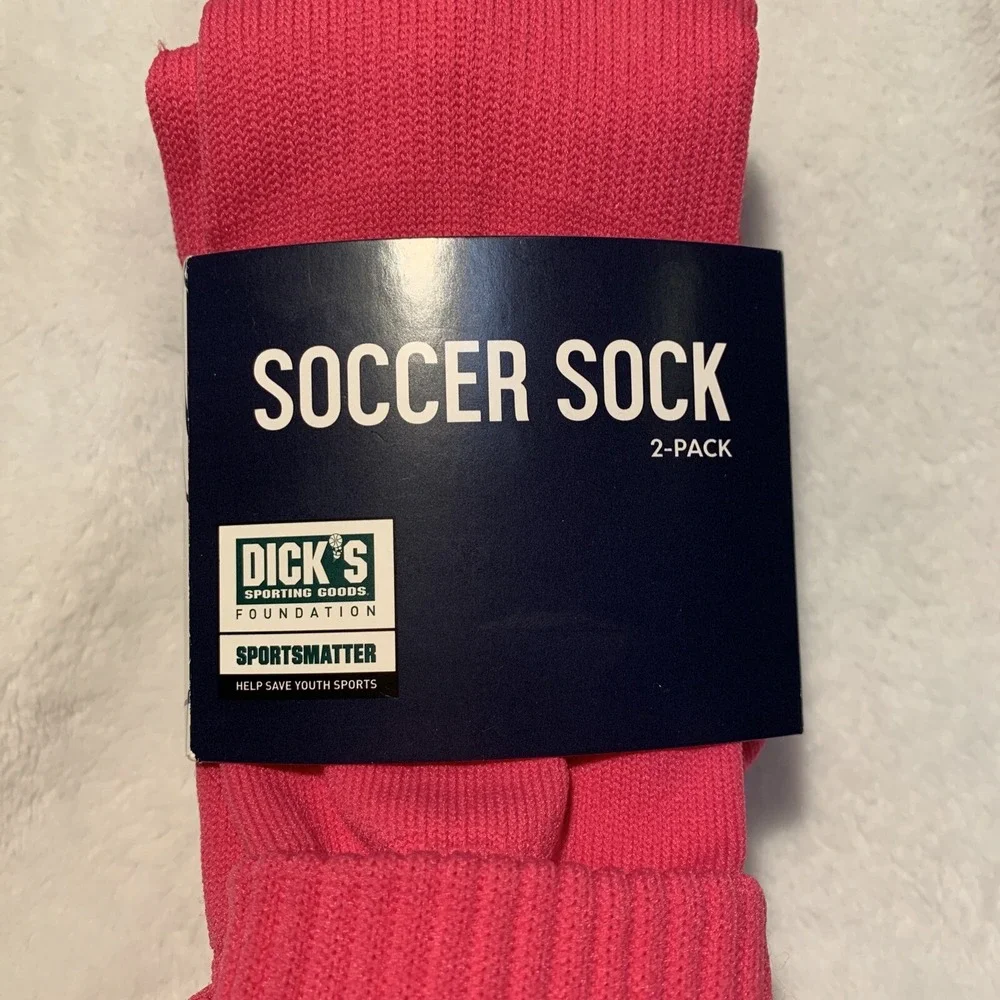 NEW DSG Socks Sz XS Soccer Athletic Knee High Tube Baseball  Hot Pink 2 Pack NWT